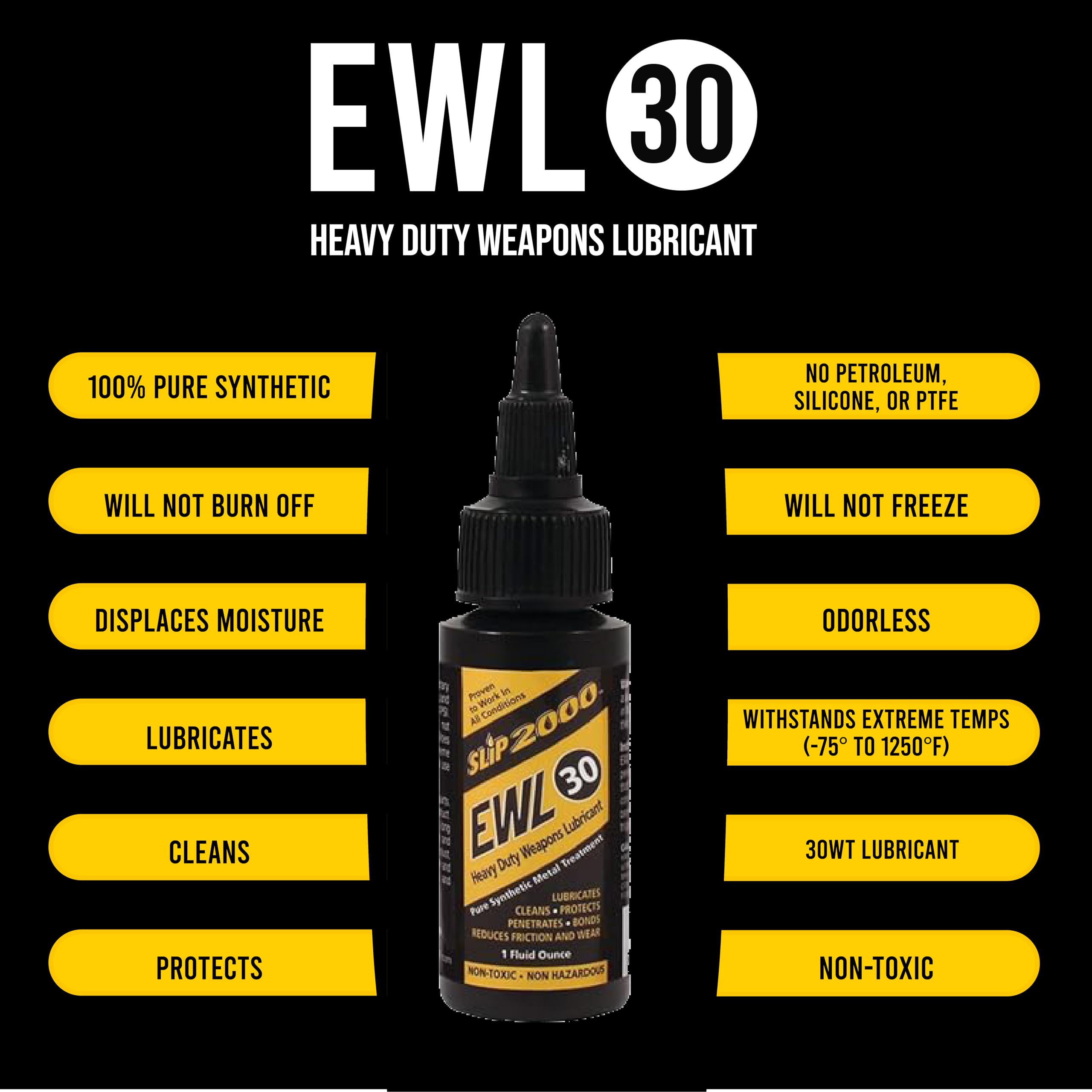 Slip 2000 EWL30 100% Pure Synthetic CLP For High Heat Environments Like Suppressed or High Round Counts Reduces Friction 1 oz product thumbnail 4