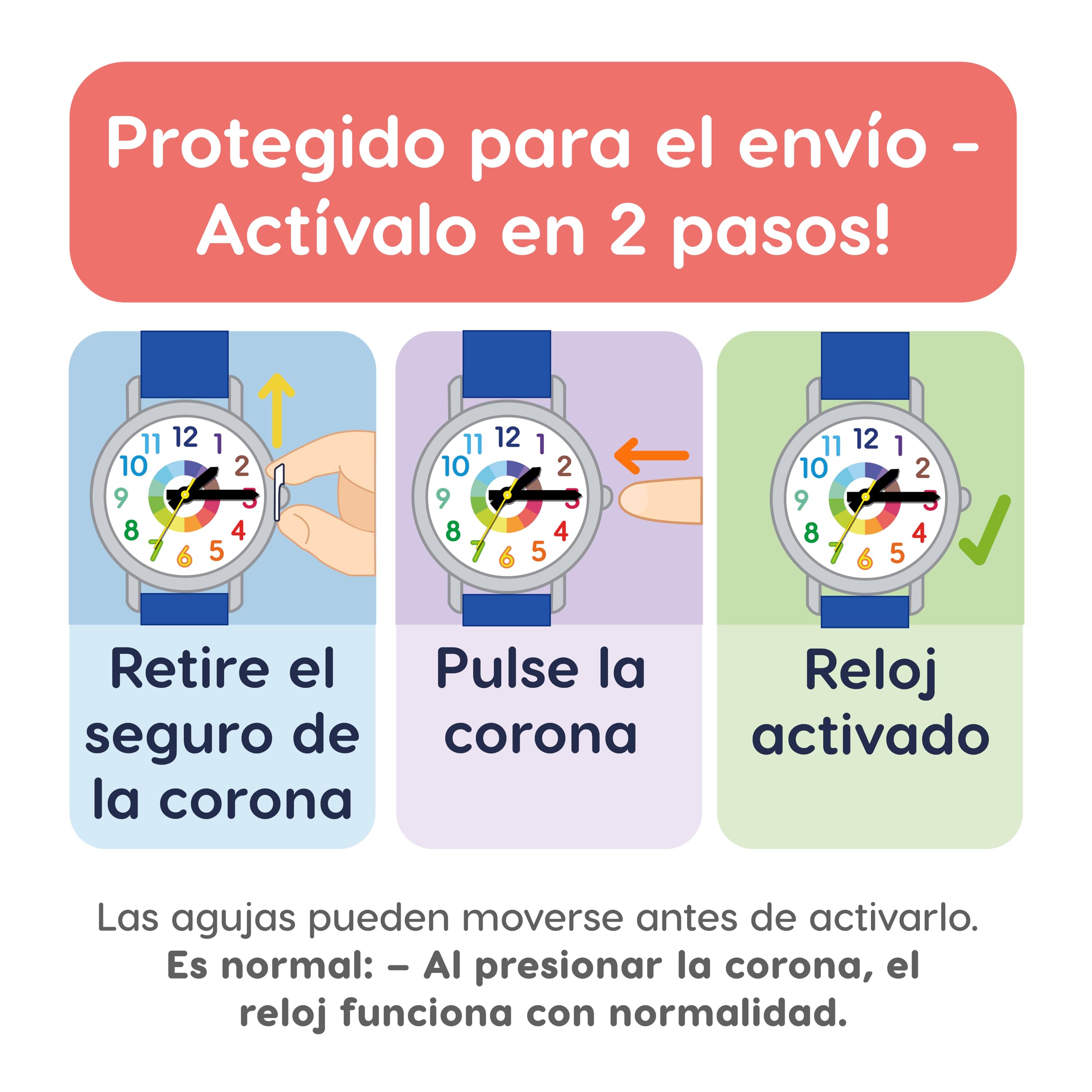 Kiddus Orologio Educativo per Bambino e Bambina dai 5 ai 10 Anni, Impermeabile 5ATM, Orologio Analogico Didattico per Imparare l'Ora, Movimento Giapponese