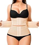 Nebility Waist Trainer for Women Corset Shapewear Tummy Control Segmented Waist Cincher Workout Girdle