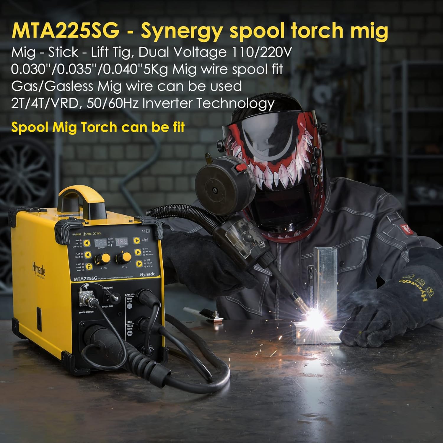 Hynade MTA225SG Welder in Action