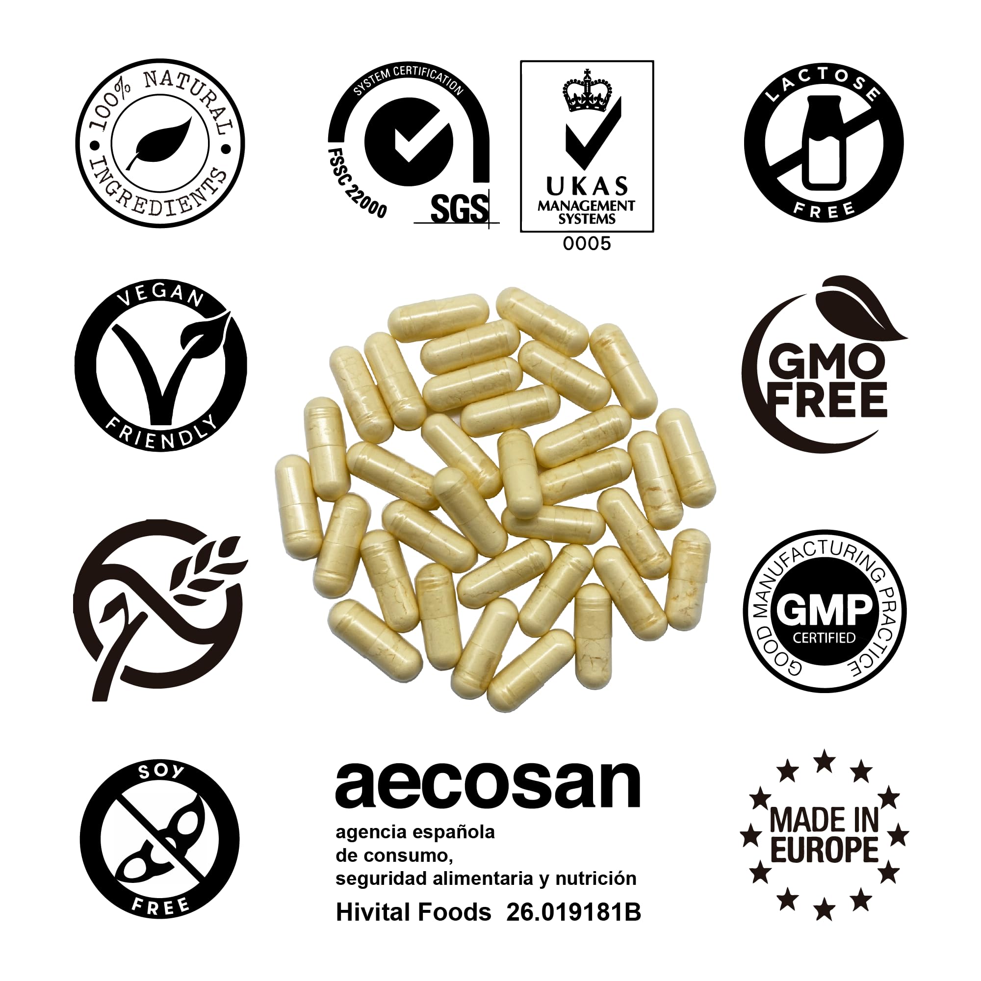 Ginseng Rosso Coreano 6000 mg. 180 capsule vegane per 6 mesi di trattamento. Estratto naturale di radice 15:1 con il 30% di ginsenosidi per capsula. Prodotto in Europa da HIVITAL