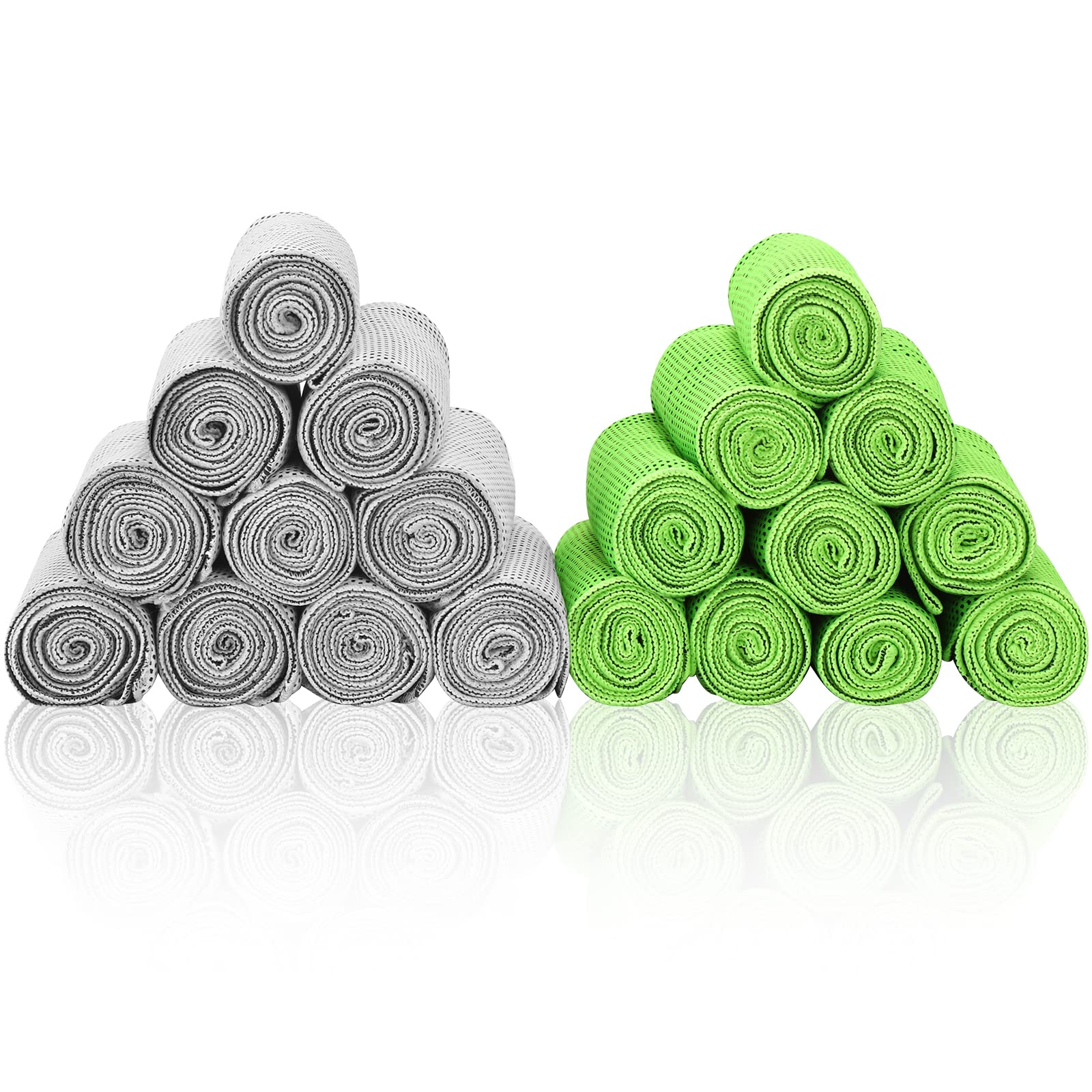 Tagefa Cooling Towel 20 Pack (40"x12") Ice Towels, 160GSM Soft Breathable, Super Absorbent, Quick Cold Towel, for Bowling, Yoga, Travel, Camping, Golf