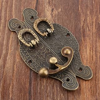 1PC Antique Box Latch Hasp Vintage Wooden Gift Box Toggle Lock Alloy Buckle Latch Hook Furniture Hardware Zinc Alloy 90 * 50mm