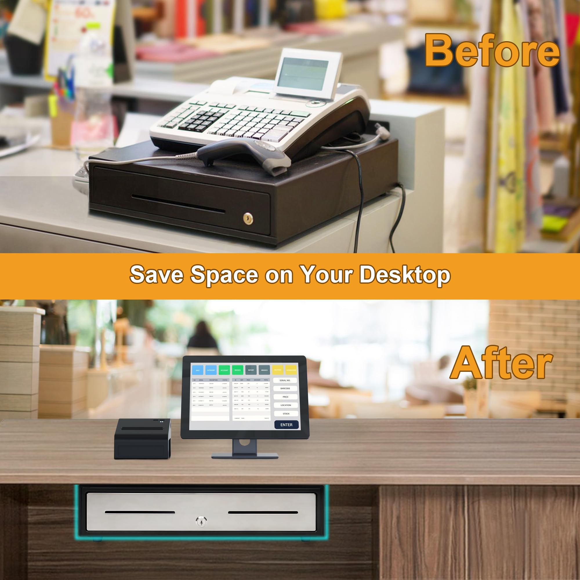 Amazon.co.jp: カウンター下キャッシュドロワー取り付けブラケット