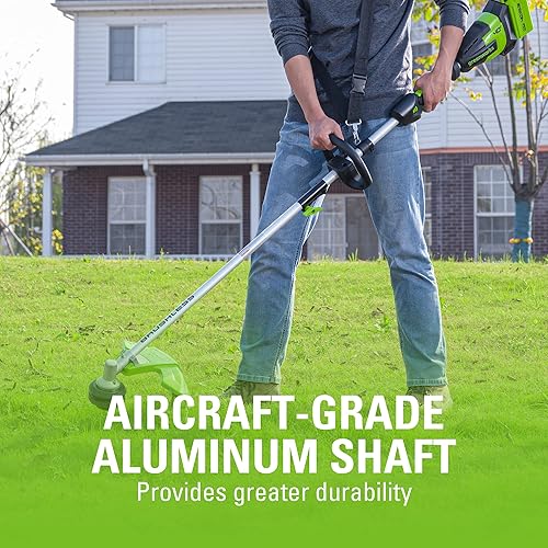 Miniatura 8 de Greenworks Cortadora de cuerdas inalámbrica sin escobillas de 40 V y 16 pulgadas (compatible con el accesorio) (Gen 2), batería y cargador no