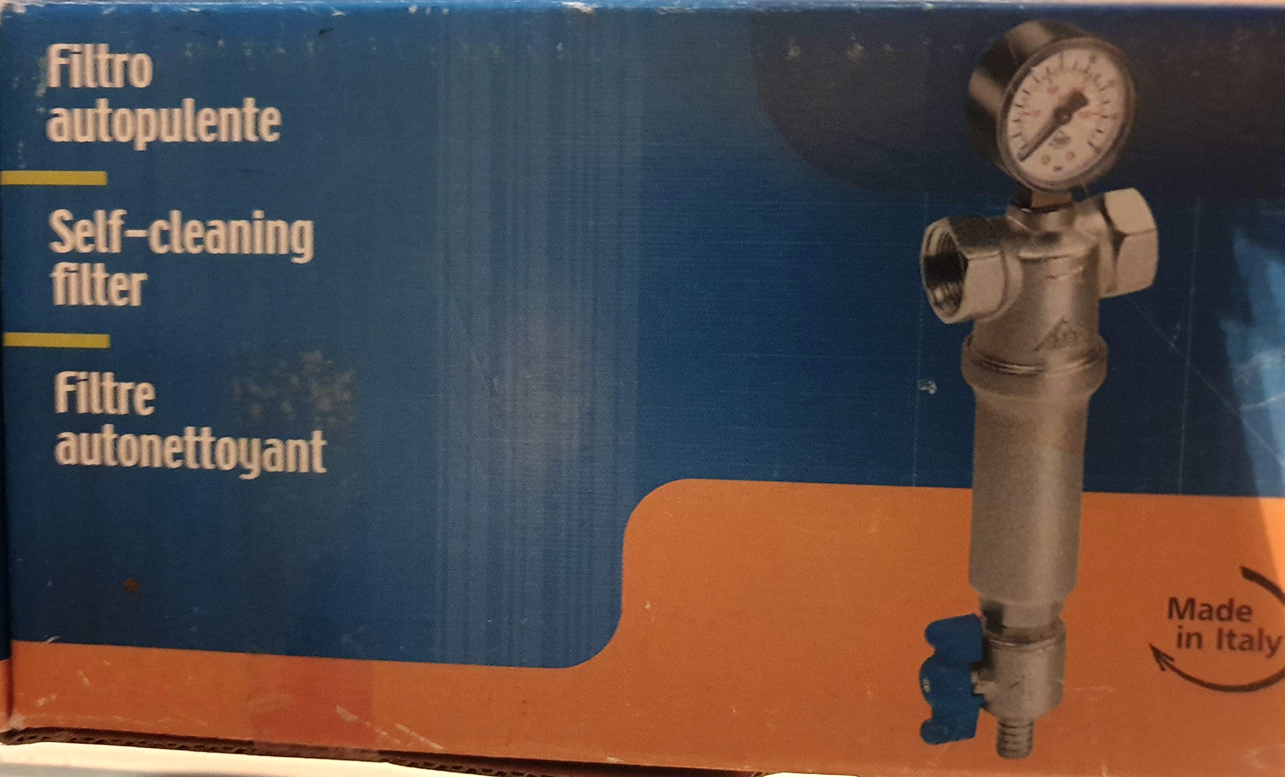 RBM Wasserfilter selbstreinigend 1" PN 16 MS 58 Artikel-Nr. 01260610 mit Messanzeige