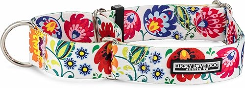 Miniatura 6 de Lucky Love Dog Collar ancho  Collar perfecto para perros con cabezas y cuellos más grandes  Collar ancho de invierno para perros grandes  azul