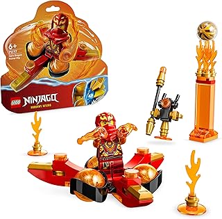 LEGO 71777 NINJAGO Kai's Dragon Power Spinjitzu Flip Toy, Collectible Set for Kids Aged 6 plus to Perform Tricks, with Kai Minifigure, Small Gift Idea for Ninja Fans