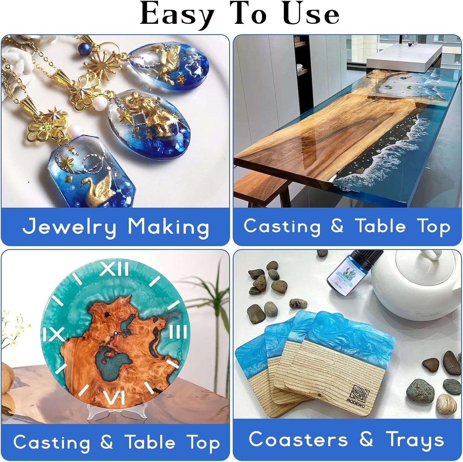 24 Colors Epoxy Resin Pigment - Highly Concentrated Liquid Epoxy Resin Dye for Resin Art, Jewelry Making, Crafts, and More