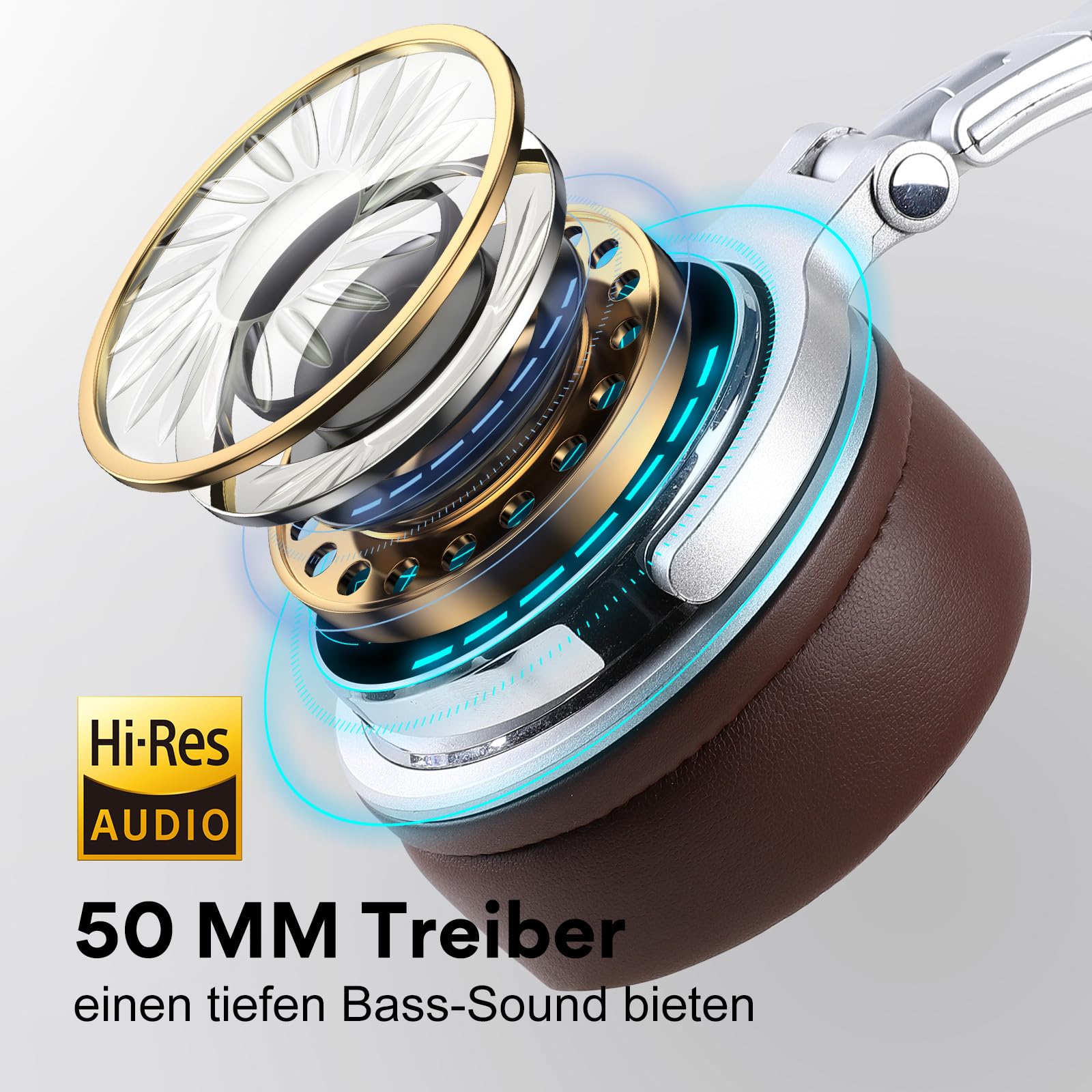 OneOdio Over Ear Kopfhörer Geschlossene Studiokopfhörer mit Kabel, Mikrofon,Share Port, Protein-Leder-Ohrmuscheln für Podcast, Recording, Monitoring PC TV Adapter Frei Stereo DJ Headphones