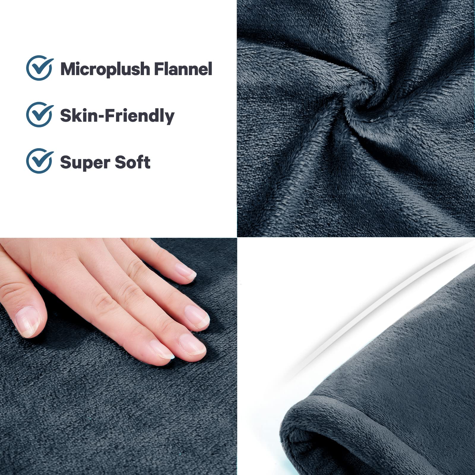 Almohadilla eléctrica para espalda 60 x 85 cm 4 niveles temperatura apagado automático protección sobrecalentamiento Azul
