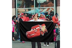 Lightning McQueen Official Banner Breeze Flag - Spruce up your Garden with Disney Pixar's Cars