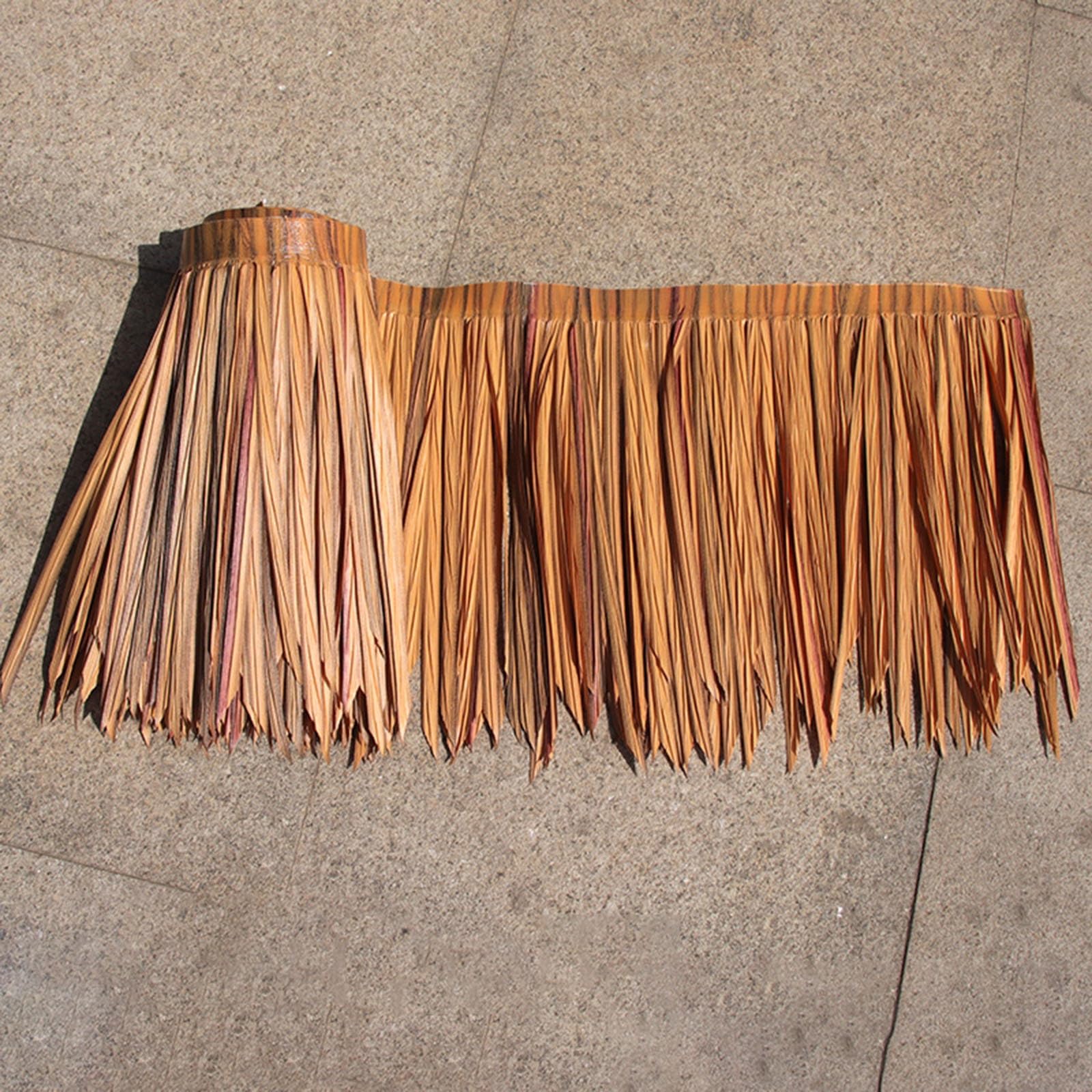 Thatch Roofing For Mexican Tiki Hut Grass - Tropical Paradise Tiki Bar Decor - Transform Your Outdoor Party With Grass Table Skirt & Wall Panels(Yellow, 40 X 16 Inch