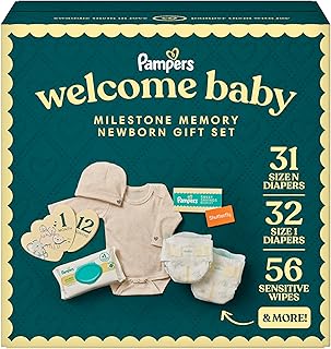 Pampers Gift Set, Disposable Diapers, Sensitive Wipes, & Milestone Gifts Price In India