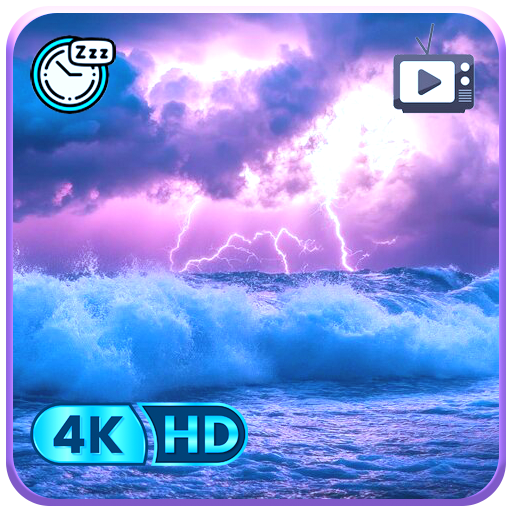 Sanfte Regenschauer-Grafiken, resonante Donnergeräusche, Bildschirmschoner & friedliche Atmosphäre + Einschlaftimer