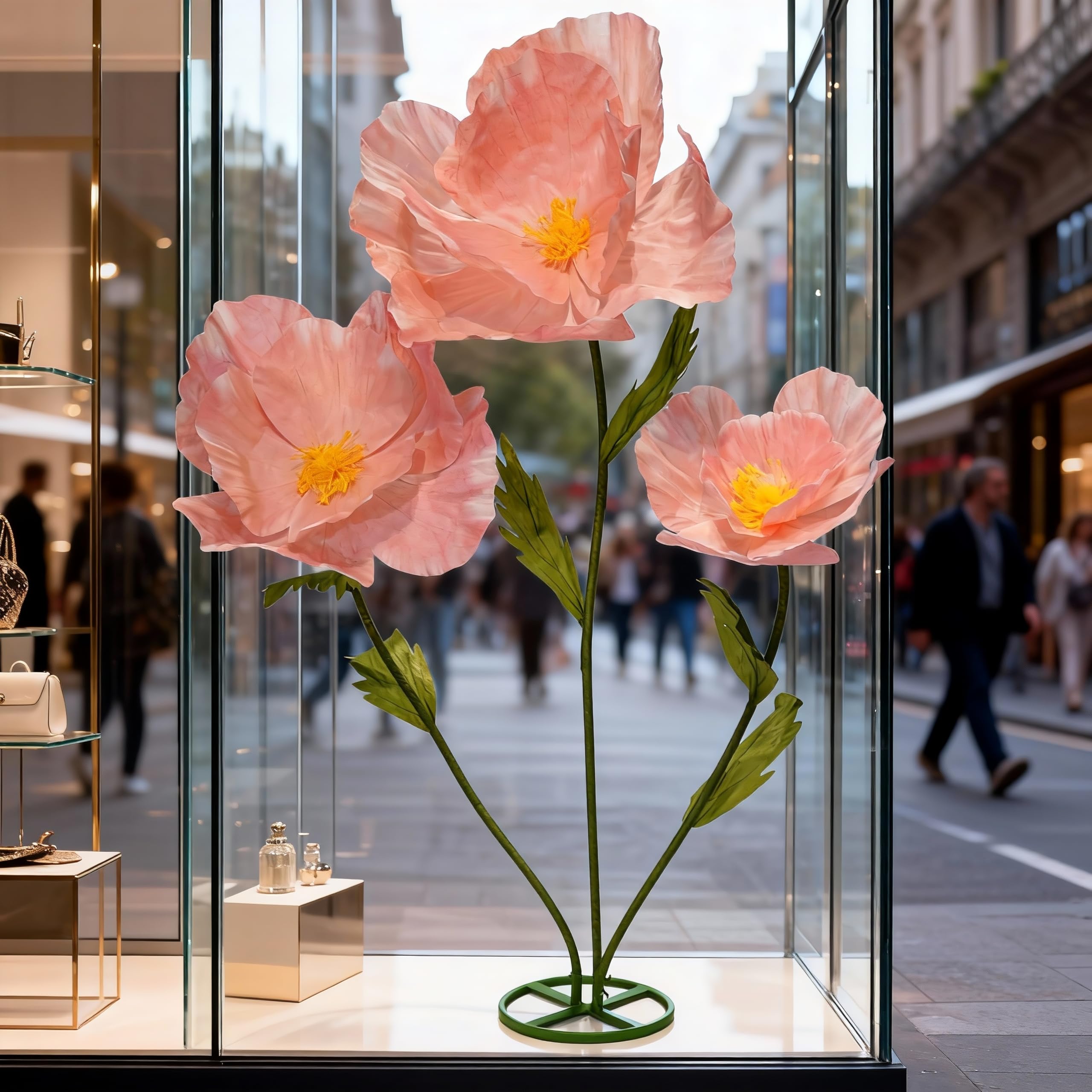 Photo 1 of IRNCLD Gradient Paper Flowers Large Standing Artificial Flower Decor