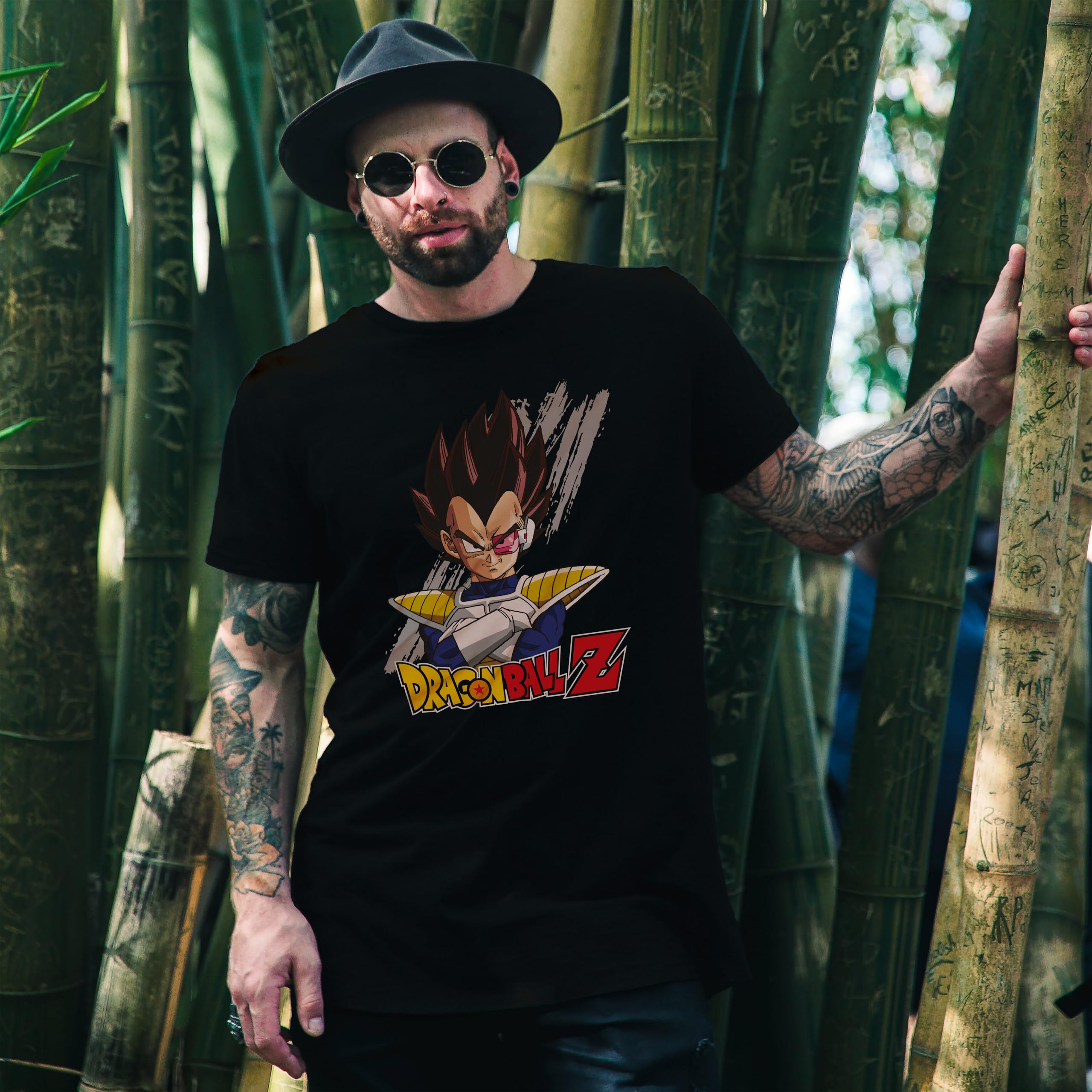 Dragon Ball Z Vegeta Black Short Sleeve T-Shirt T-Shirt Unisex Adulto (Pack de 1)
