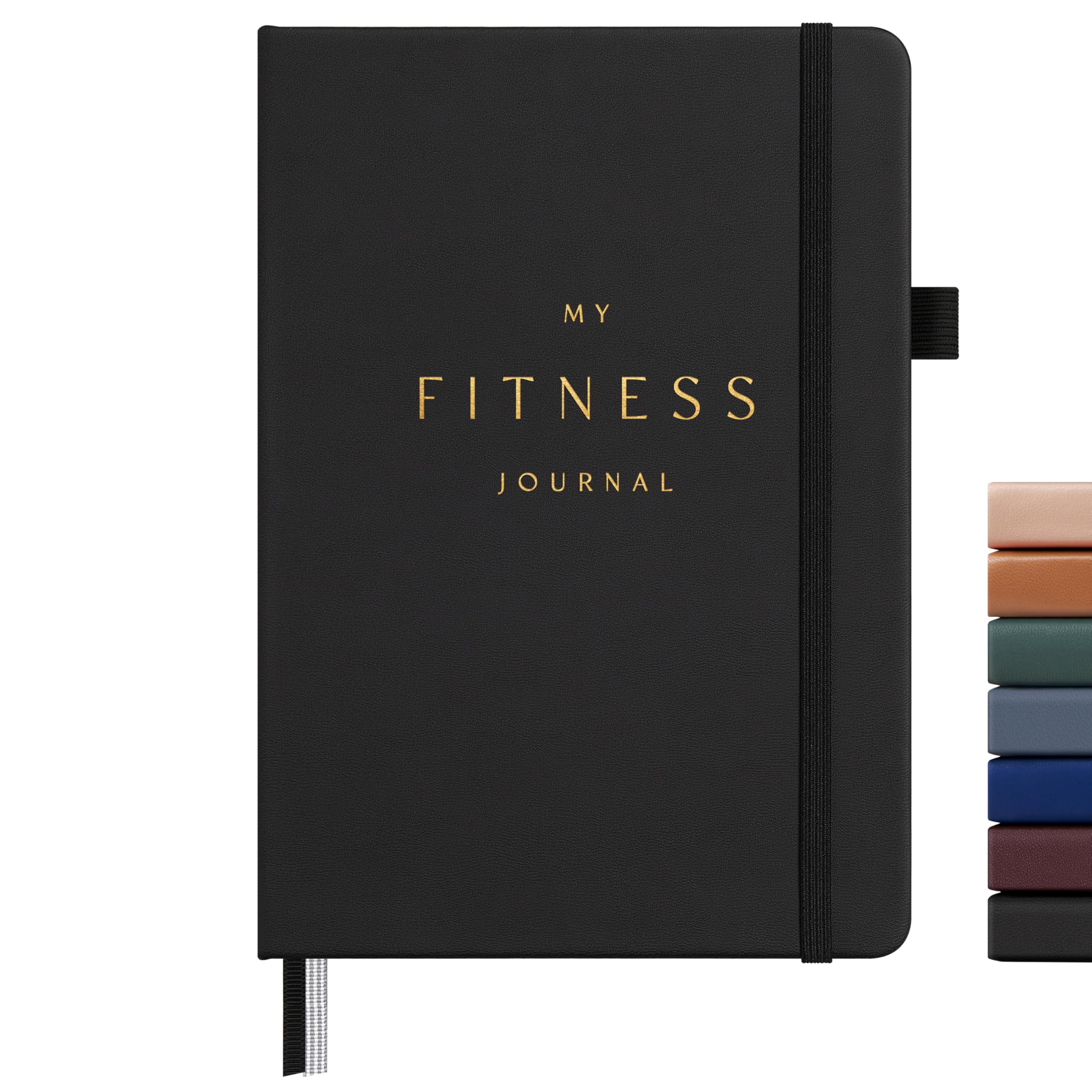 &And Per Se Fitness and Food Journal, Workout Planner for Women Men, Daily Diet & Gym Exercise Log Notebook with Wellness Goals, Trainning Trackers - Undated, A5 Size, Hardcover（Black）-picture-24
