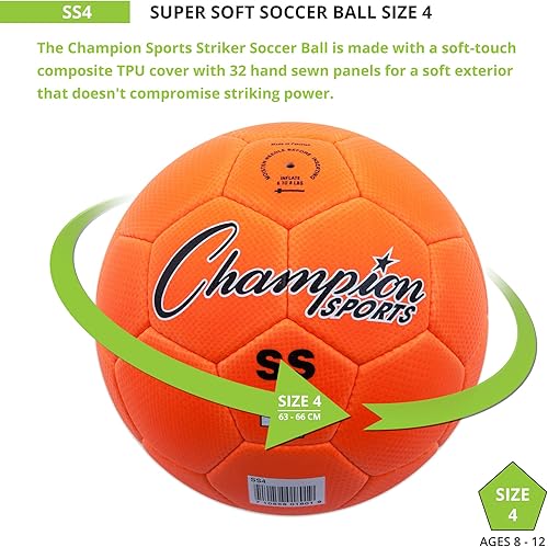 Miniatura 3 de Champion Sports Balón de fútbol súper suave tamaño 4