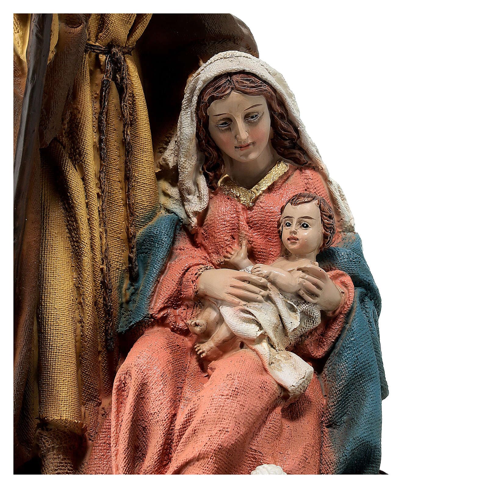 Holyart Crèches résine et Tissu: Nativité pour crèche avec Mouton 20 cm résine