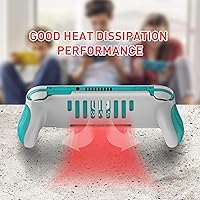 Vista 3 de MEQI Funda de agarre compatible con Nintendo Switch Lite, cómoda y ergonómica funda protectora portátil para juegos, accesorios para consola Switch