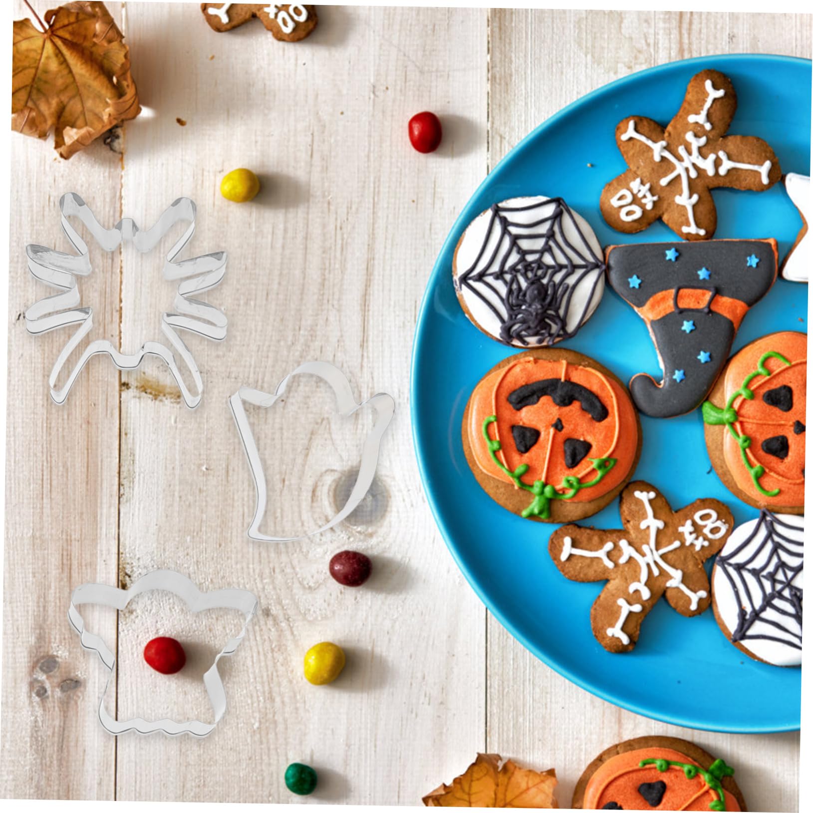 TOPBATHY 48 Stk Backform Halloween-ausstecher Wiederverwendbarer Keks Schöner Keks Praktischer Ausstecher Keksform Im Halloween-stil Zuverlässiger Ausstecher Ausstechformen Edelstahl 430