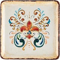 Vista 4 de UP ware - Platos de melamina para postre de 4 piezas, platos llanos, platos pequeños para servir, platos de fiesta, platos cuadrados para postre