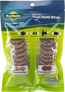 PetSafe Busy Buddy Rawhide Treat Rings - Quality Dog Treats - Training R...