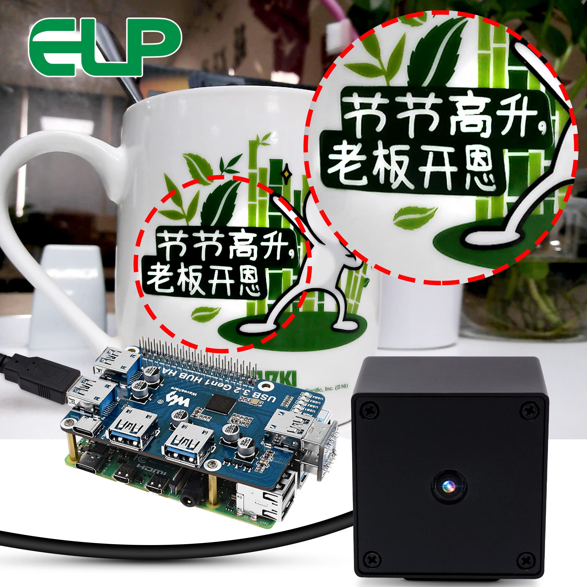 G ELP 48MP Autofocus Webcam USB con alloggiamento in metallo per computer grandangolare Webcam Mini UVC USB2.0 PC Webcam per Raspberry Pi Jetson Nano