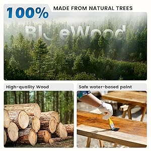 BlueWood Wooden Wall Busy Board Panels, Toddler Learning Activity Center, Montessori Philosophy Sensory, Educational Toys, Conducive to All-Round Development - Rocket