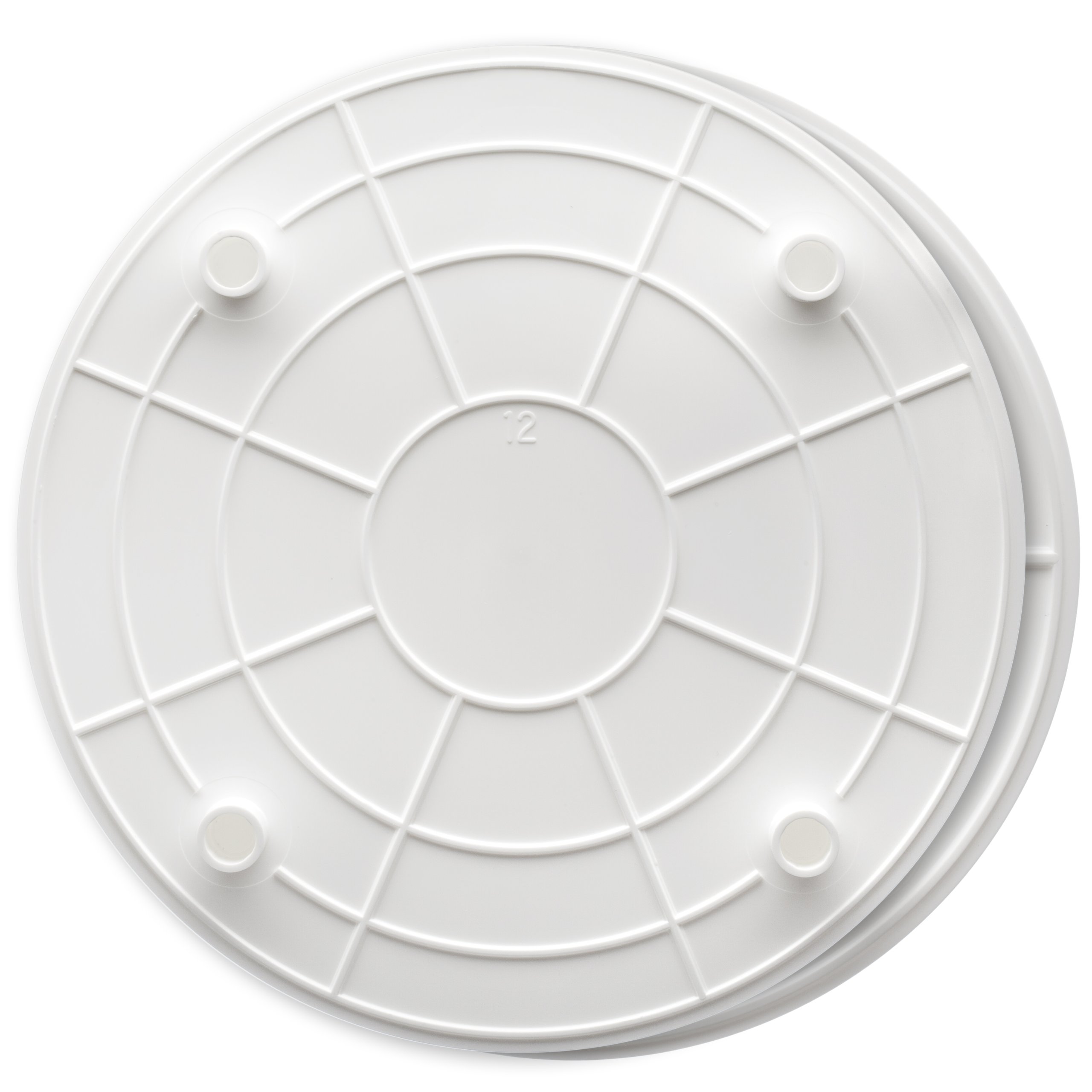 Plaques séparatrices Lady Mary Ateco 12" en polystyrène blanc pour éviter l'affaissement des gâteaux