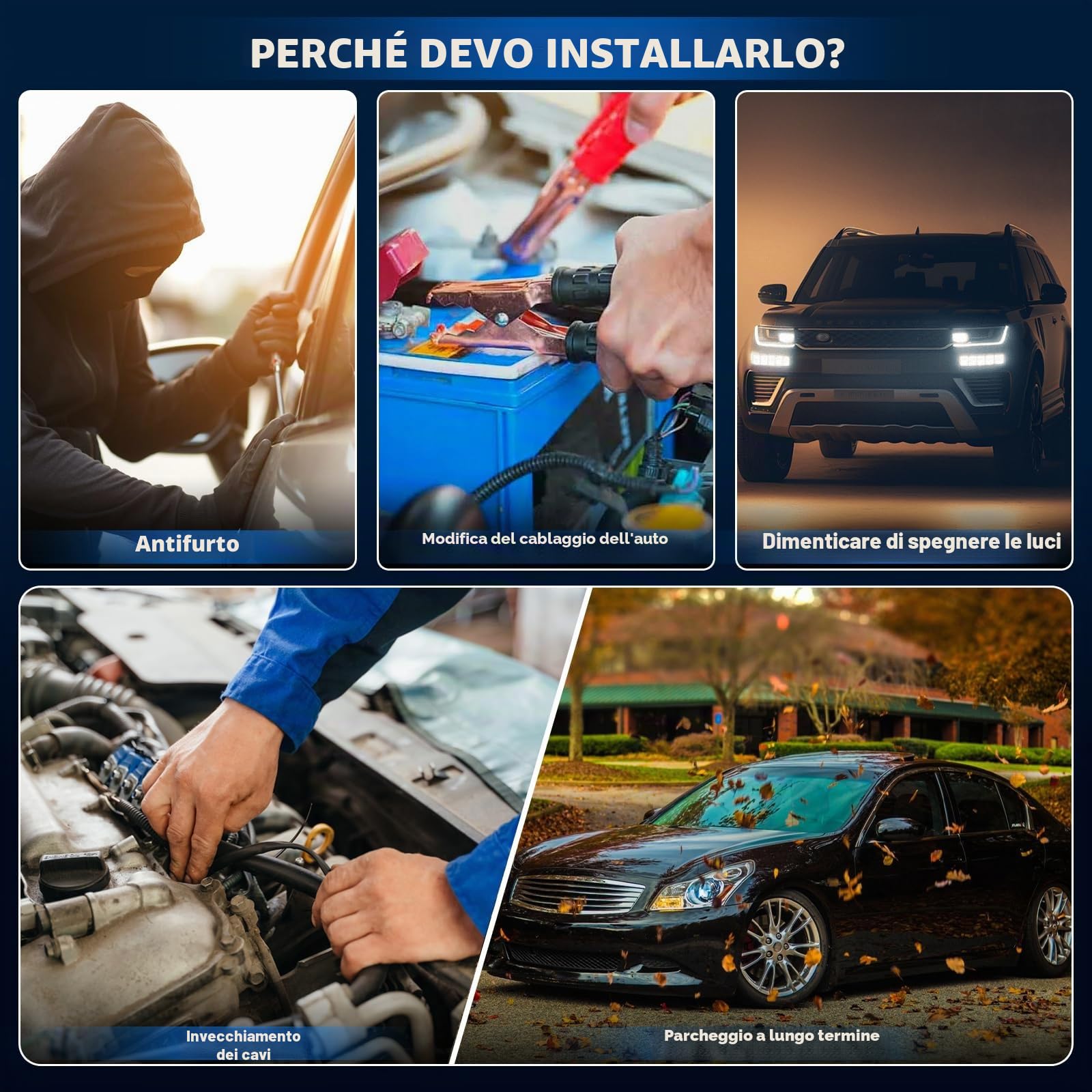 12V Stacca Batteria per Auto, 240A Sezionatore Auto Remoto Senza Fili con Display LED Interruttore di Spegnimento Antifurto Staccabatteria Automatico per Auto, RV, ATV, Camion, Barca