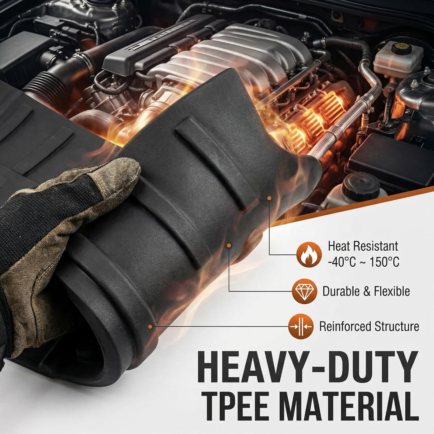 Hood Protector Compatible with 2020-2025 Chevrolet Silverado 2500/3500 HD; 2020-2025 Chevrolet Silverado, High Profile Bug Shield