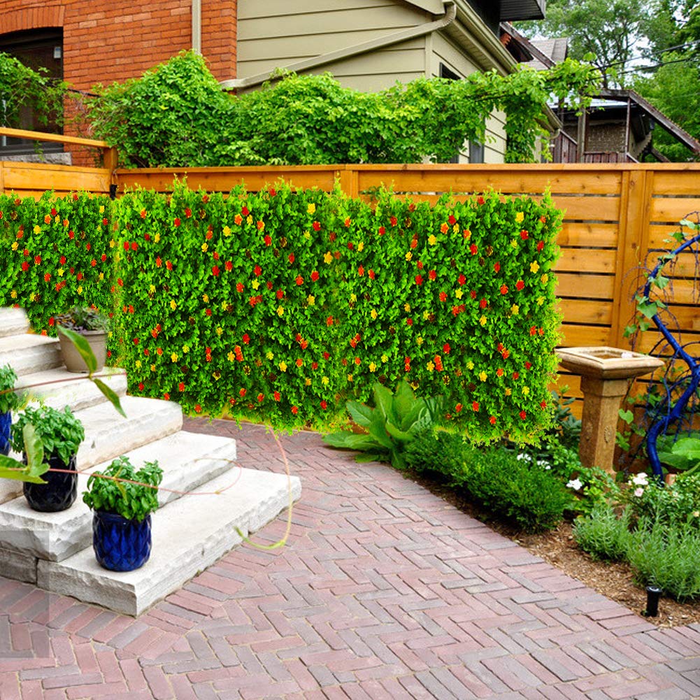 4 Pièces Fleurs Artificielles Gloire Du Matin Rose Rouge – UV Résistantes, Idéales Pour Jardin, Balcon Et Décoration Intérieure & Extérieure