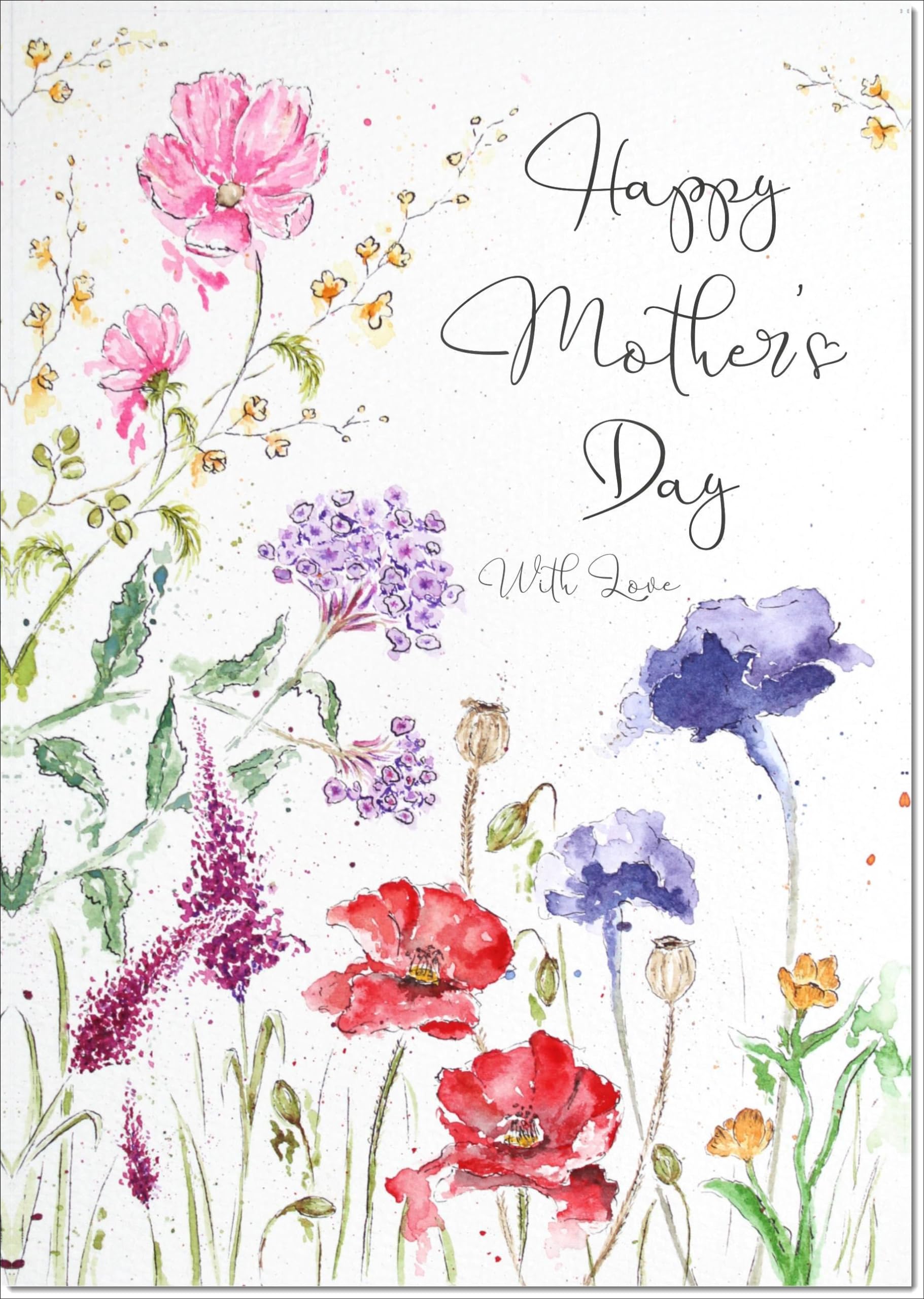 doodlecards Mothers Day Card Wildflowers Spring Flowers Large A4 Size with Plain Envelope — image 1