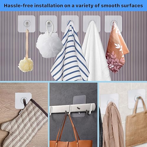 Miniatura 7 de 20 ganchos adhesivos para tornillos de pared, ganchos de pared para colgar, ganchos de pared de tornillo sin clavos, ganchos adhesivos resistentes,