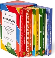 ThinkTankScholar Award-Winning Preschool Flash Cards: 5-Deck 180 Jumbo Set for Alphabet, Numbers, Colors, Shapes, Words, Ages 2-5