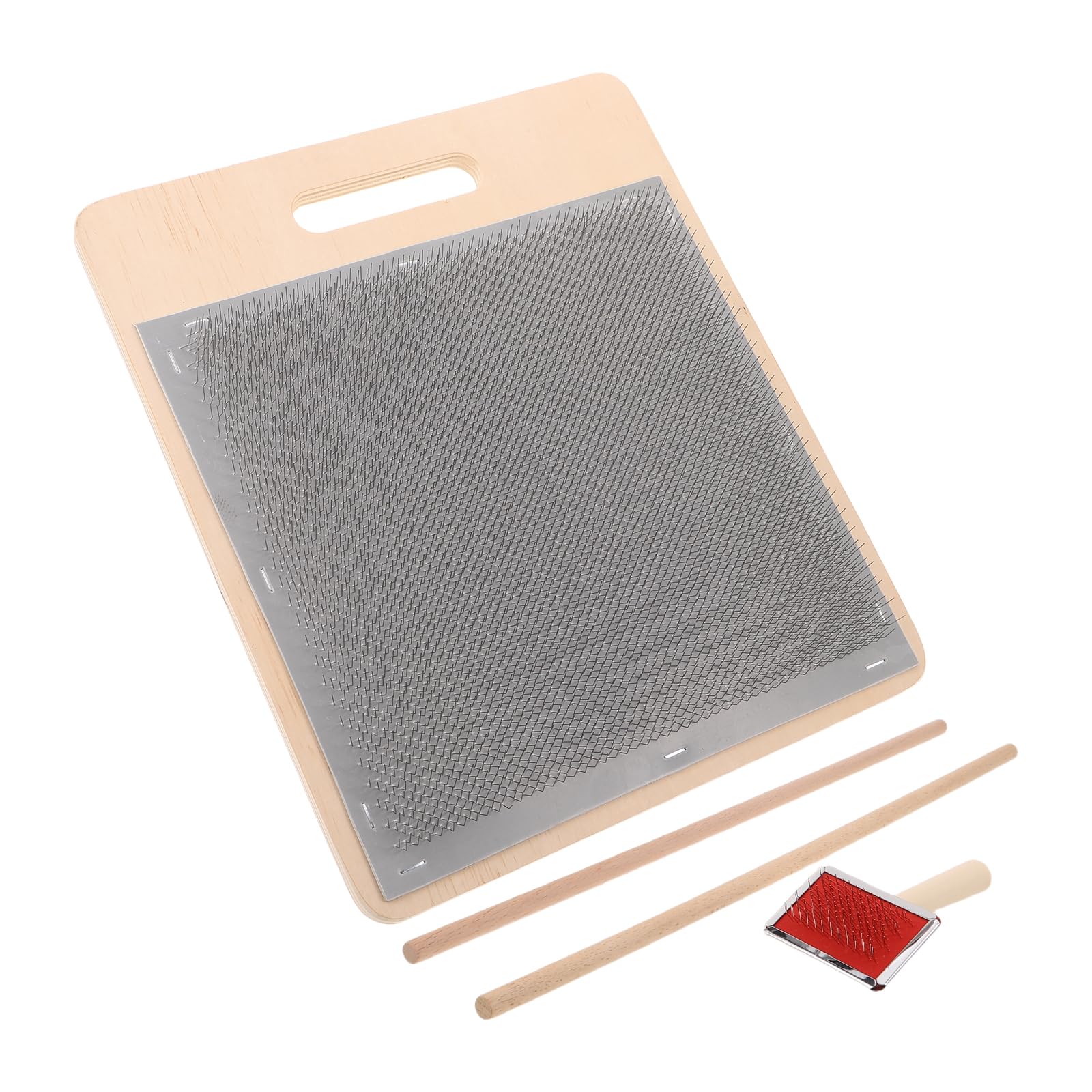 Drewnianych Blending Boards Do Mieszania Włókien Wełnianych z Pędzlami i Kołkami Narzędzia Do Rękodzieła DIY i Szydełkowania