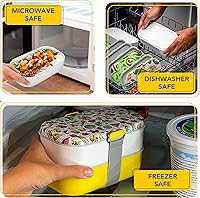 Vista 19 de Lonchera Bento apilable aislada para adultos con palillos reutilizables, lonchera japonesa apta para microondas y a prueba de fugas, para hombres