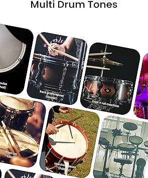 AeroBand Electronic Drum Set PocketDrum2 MAX, Air Drum Sticks & Pedals & Bluetooth Adapter, Play Drum Anywhere Anytime, 8 Tones and USB Midi Teens Adult Drummer Gift (Earphone Included)