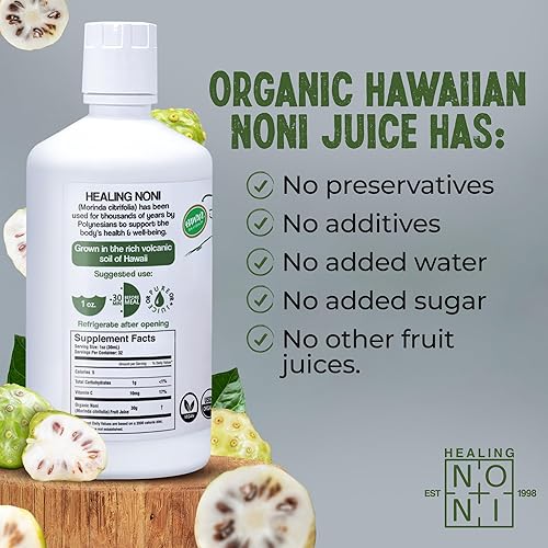 Miniatura 3 de Jugo de noni hawaiano orgánico certificado 2 x 32 onzas