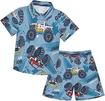 Mayoral - Boys Blue Monster Truck T-Shirt & Short Set main image 1