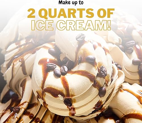 Miniatura 3 de Máquina para hacer helados de 2 cuartos de galón  Máquina de helado suave aislada para gelato, sorbete y yogur congelado  Batidora de helado casera