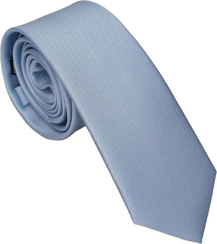 Skinny Ties for Men, 2.5-Inch Slim Neckties, Solid Color Packs