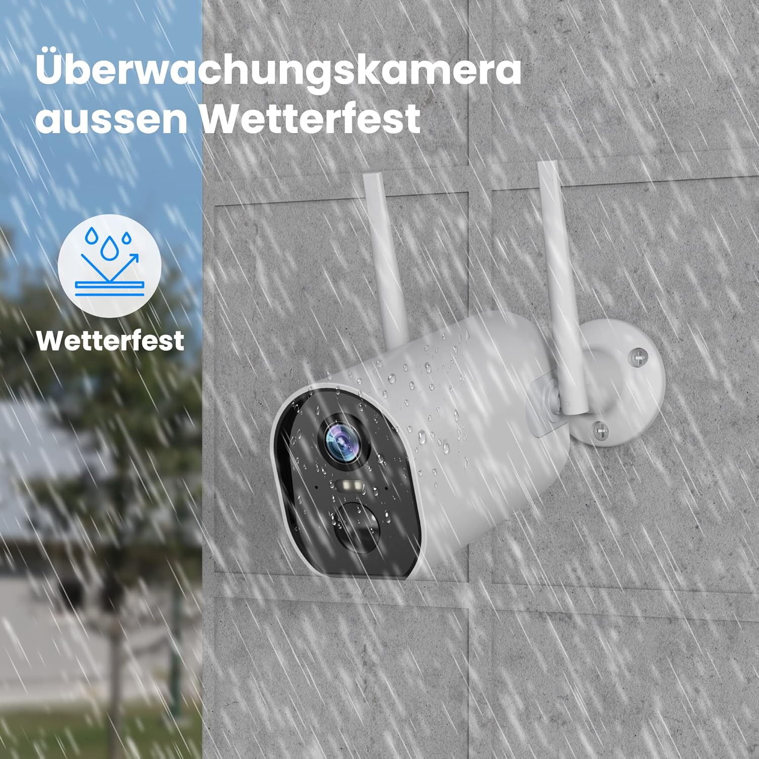 elemage 2K Wireless Battery Security Camera weatherproof design