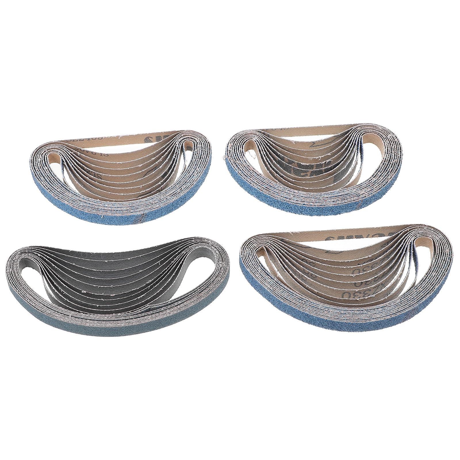 Bandas de Lijado de Tela Azul para Lijadora de Banda, 40 Piezas, Granos de Óxido de Circonio para Metal y Madera, Uso Industrial y Reparación Automotriz
