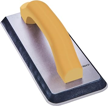 Amtech - Tile Grout Float for Even Spreading and Smooth Finish, Home DIY, Dual-Edged Design, Durable with High-Density Foam Pad and Aluminium Plate, Rounded Corners Prevent Damage 24 x 10cm