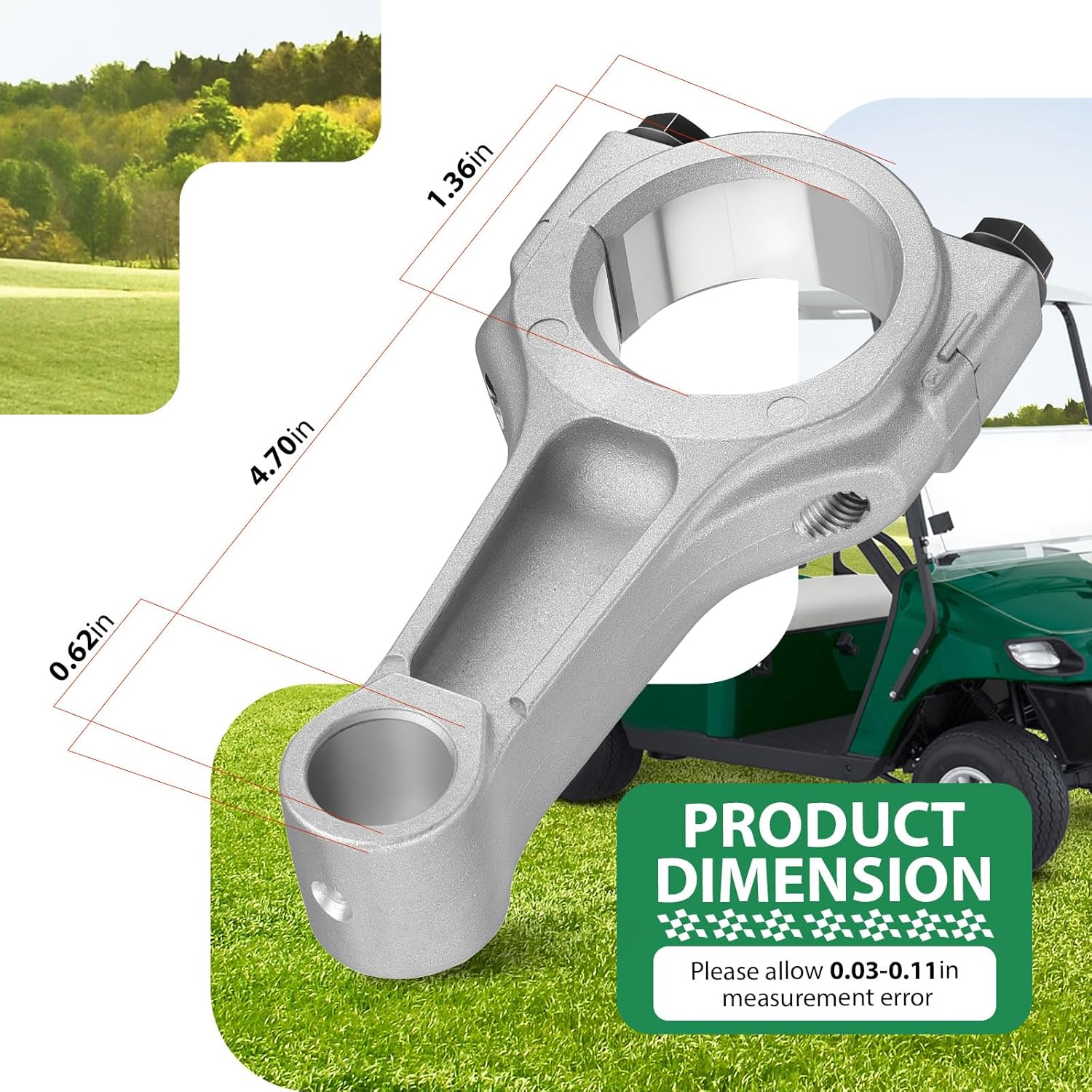 2x for EZGO Golf Cart Fuji Robin Engine 295cc 350cc EH29C EH35C Piston Connecting Rod 26606-G01 1991-2008