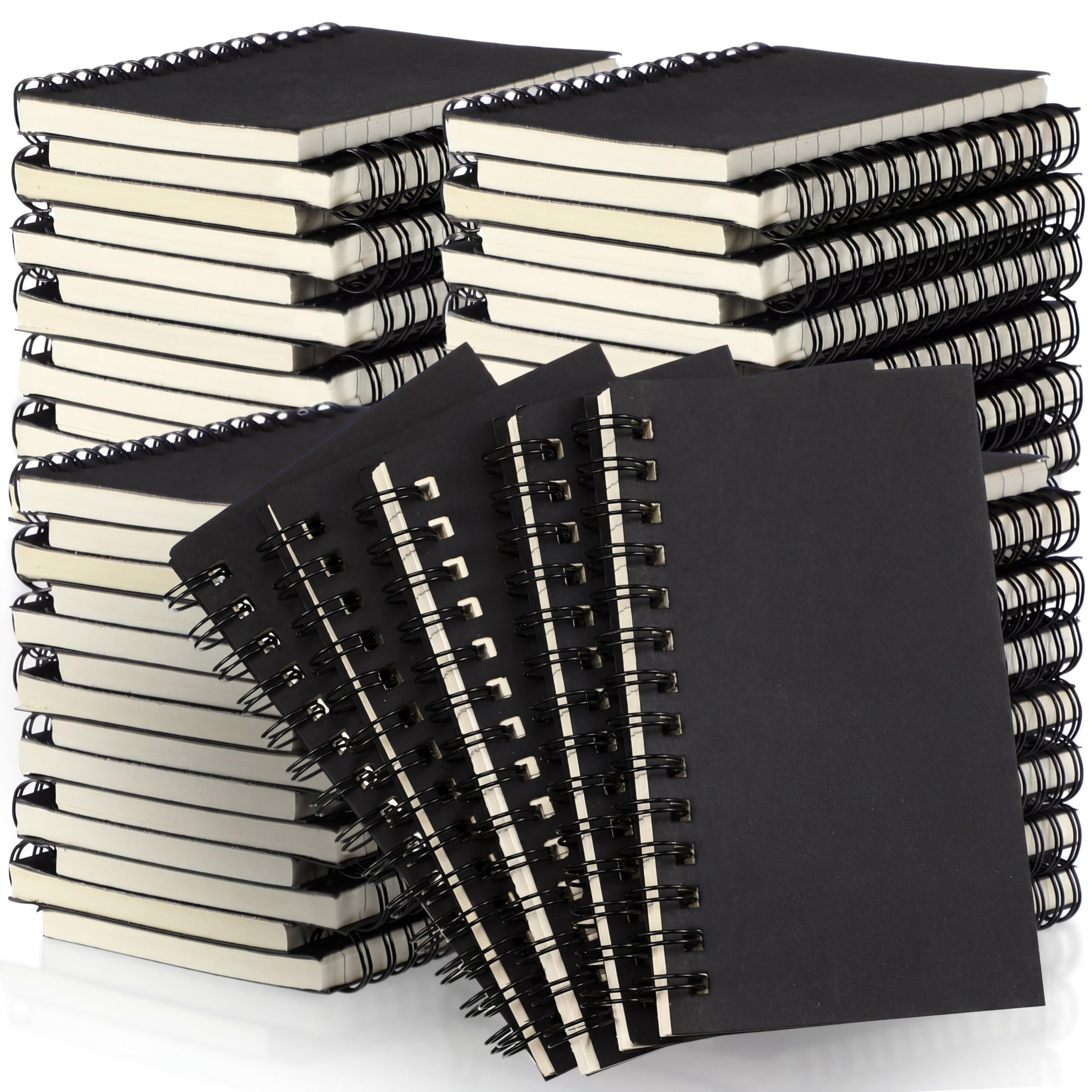 Jutom 100 cuadernos pequeños en espiral de 3 x 5 pulgadas, cuadernos de bolsillo rayados universitarios, mini blocs de notas, cuaderno de bocetos para escuela, oficina, regalos de agradecimiento a