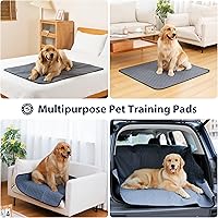 Vista 6 de Almohadillas lavables para orina de perros, 34 x 36 pulgadas, reutilizables, con absorción rápida, impermeables y reutilizables para orina de parto